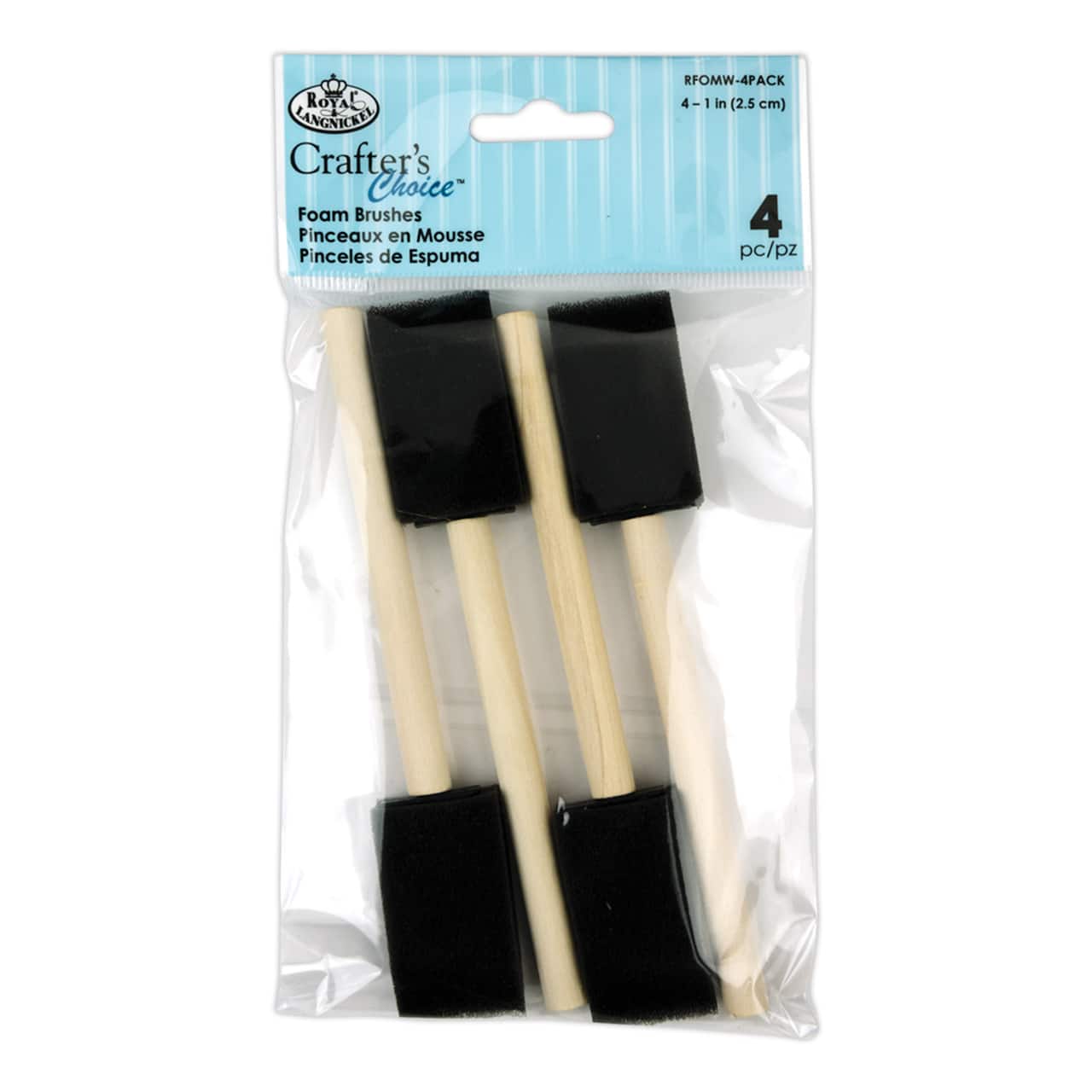 Royal & Langnickel® 1 Foam Brushes, 4ct.